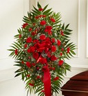 Red Mixed Sympathy <BR>Standing Spray Davis Floral Clayton Indiana from Davis Floral